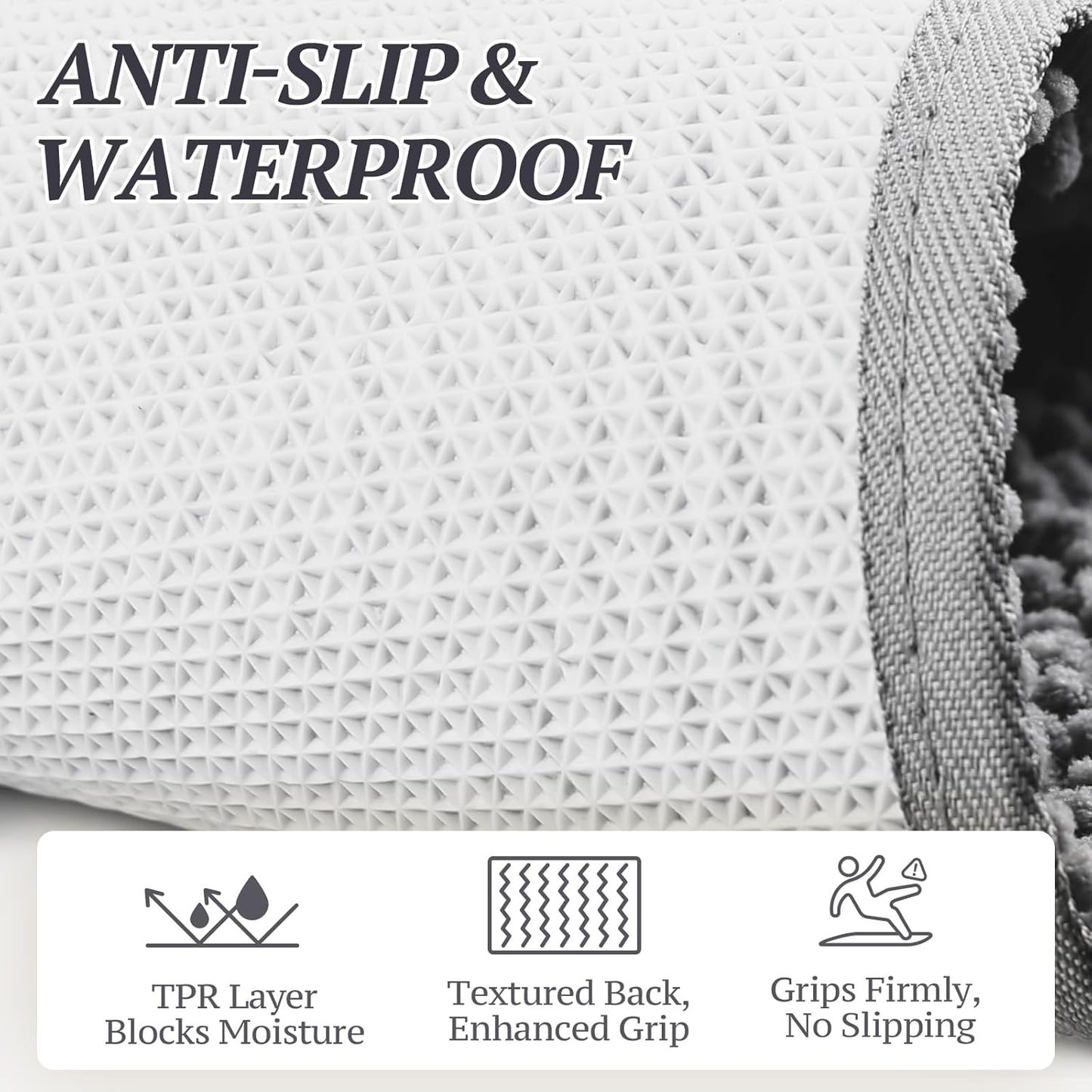 Dog Door Mat Absorpmax Dog Rug for Muddy Paw, Mat for Muddy Paw Door Indoor Floor Entryway, Waterproof Washable & Water Absorbent Dirt Trapper, 35" × 25", Grey