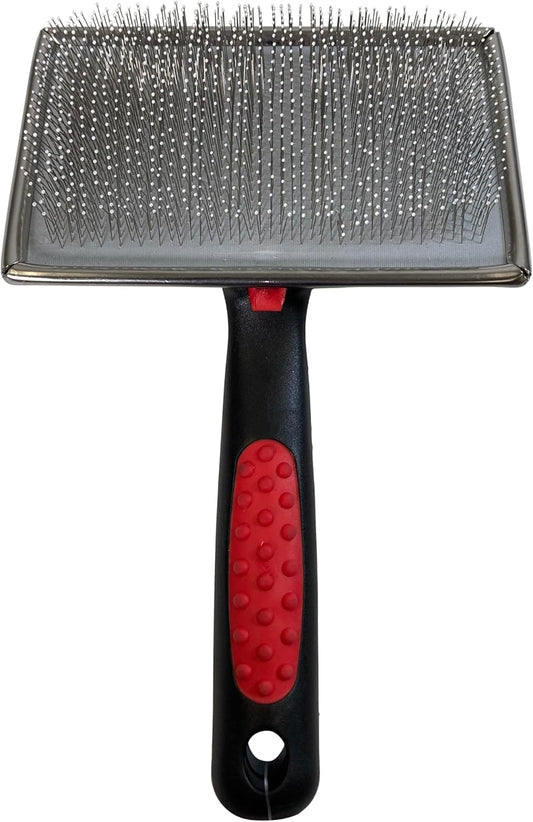Paw Brothers Soft Flat Slicker Brush with Coated Pin Tips, Large/X-Large for Professional Groomers