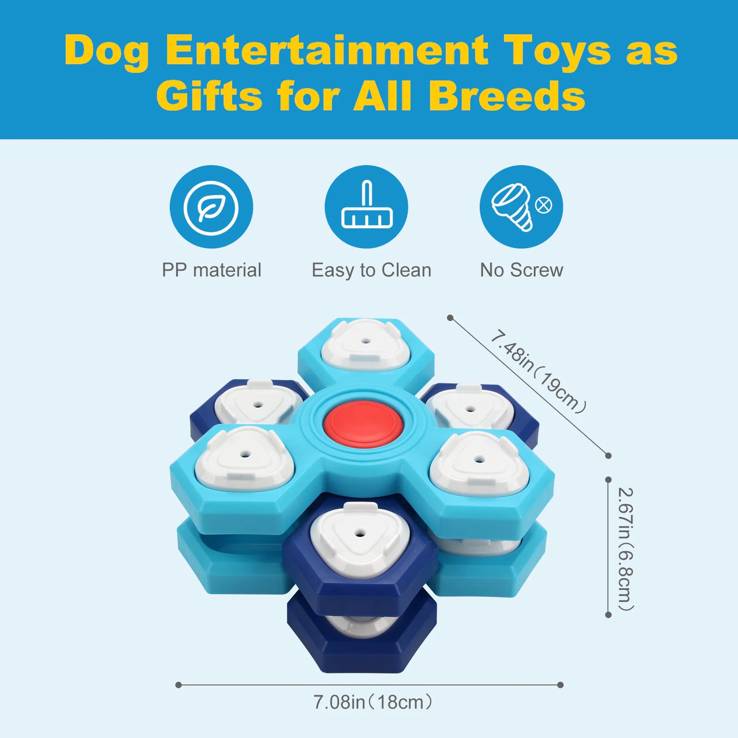 Interactive Dog Treat Puzzle Toy